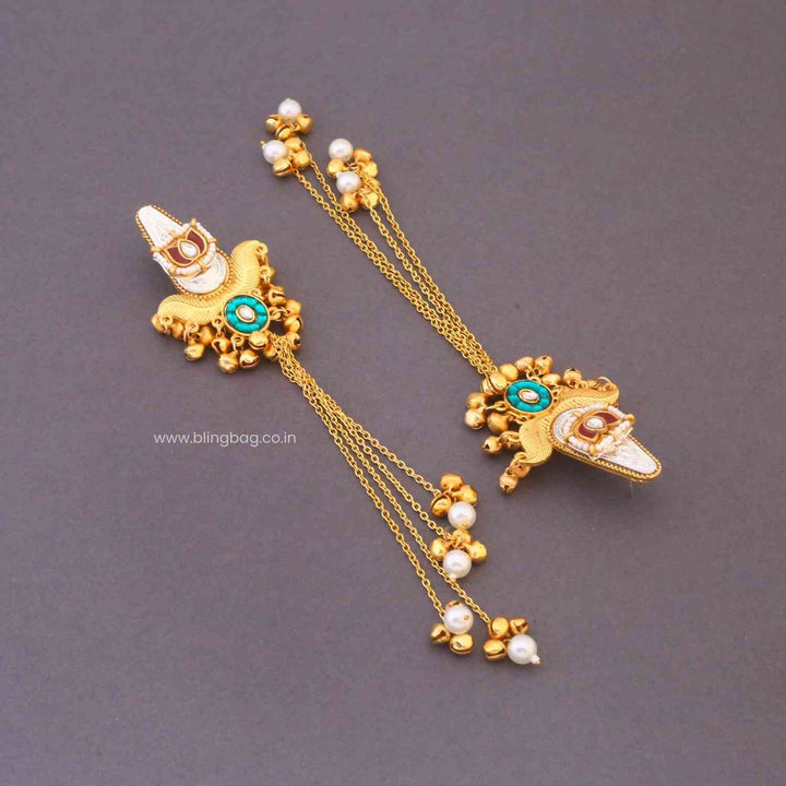 Multicolor Ishitaya Oxidised Danglers