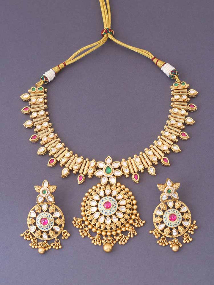 Multicolor Iswarya Hasli Rajwadi Set