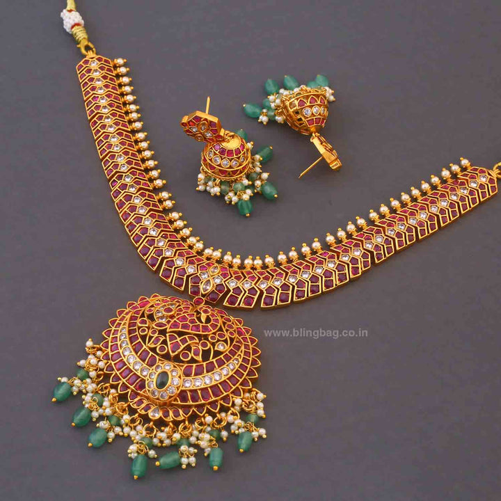 Multicolor Itiaaki Antique Jewellery Set- New Arrivals