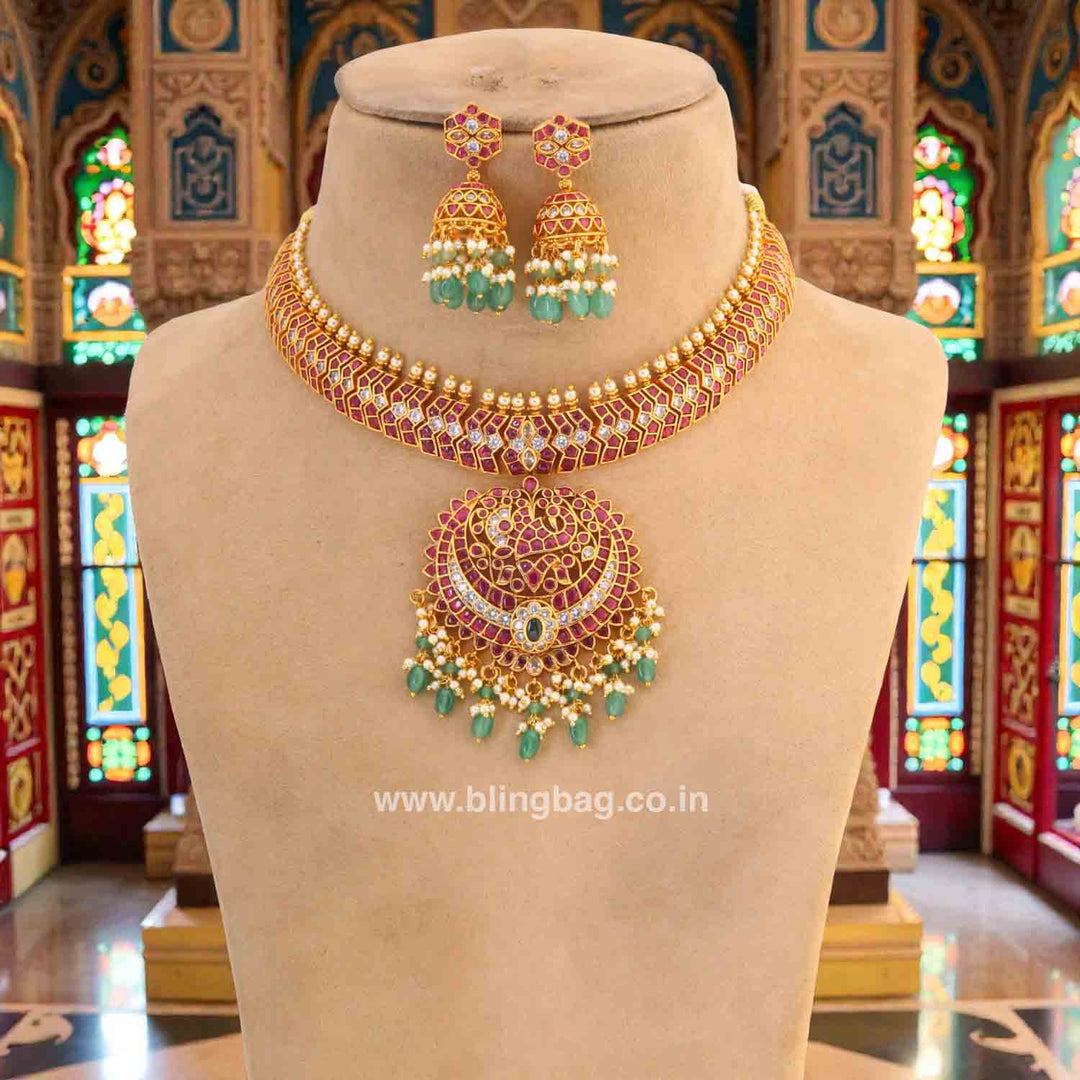 Multicolor Itiaaki Antique Jewellery Set- New Arrivals