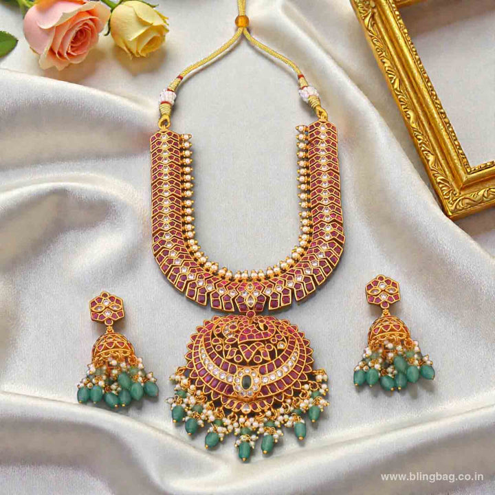 Multicolor Itiaaki Antique Jewellery Set- New Arrivals