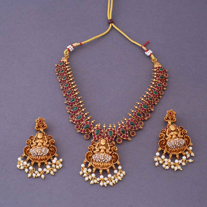 Multicolor Jagaddhatri Bridal Temple Jewellery Set- New Arrival