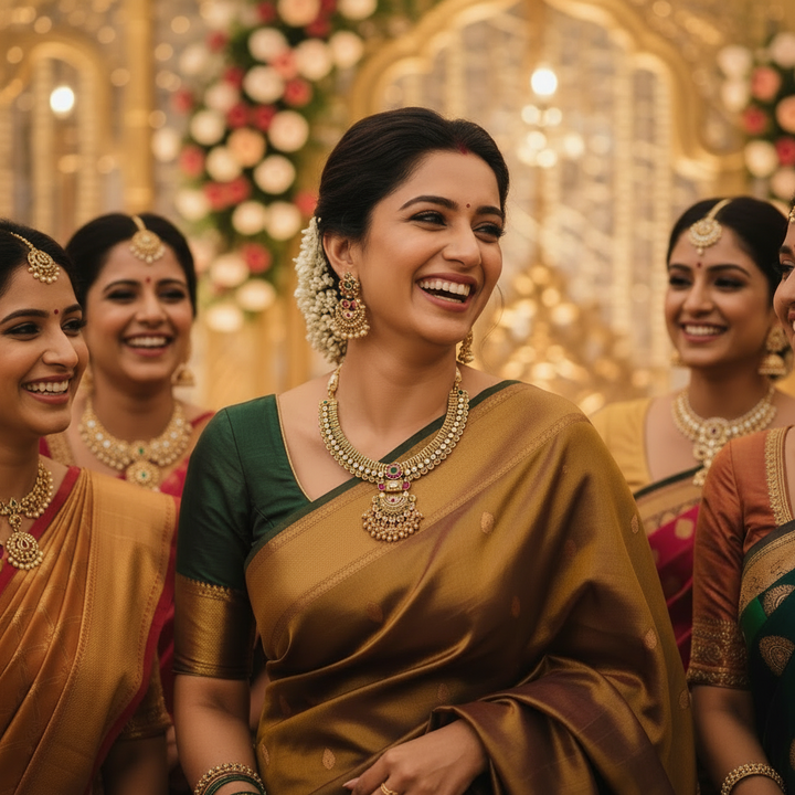 Multicolor Jahnvi Antique Rajwadi Set