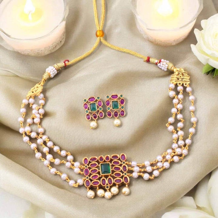Multicolor Jahsev Antique Jewellery Set - New Arrival