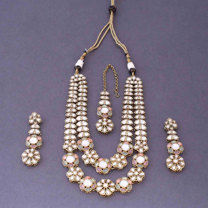 Multicolor Jaine Kundan Jewellery Set