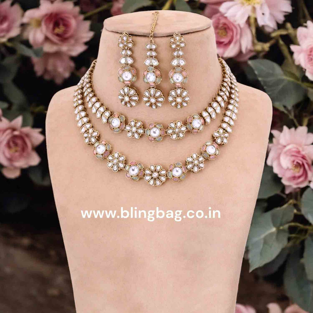 Multicolor Jaine Kundan Jewellery Set