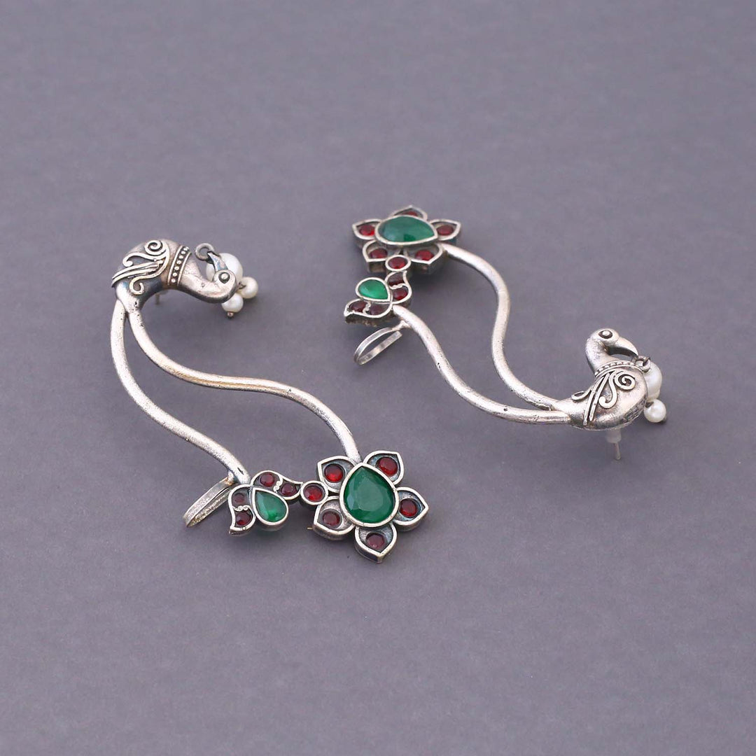 Multicolor Jashria Oxidised Danglers