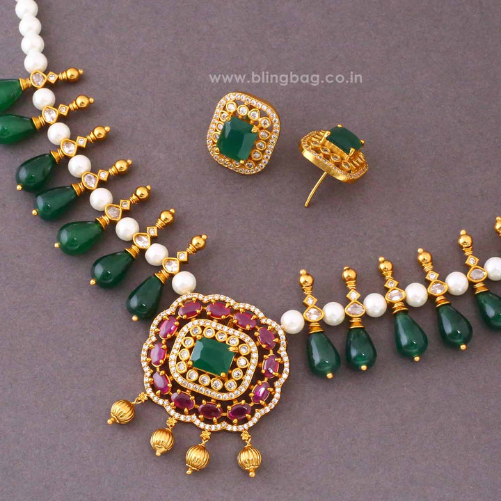 Multicolor Jaya Antique Jewellery Set- New Arrival