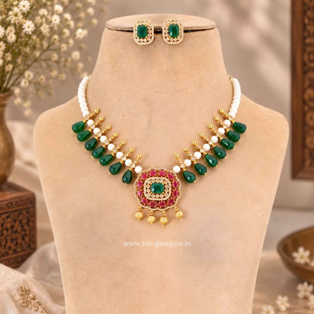Multicolor Jaya Antique Jewellery Set- New Arrival