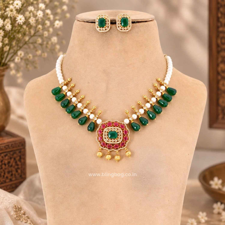 Multicolor Jaya Antique Jewellery Set- New Arrival