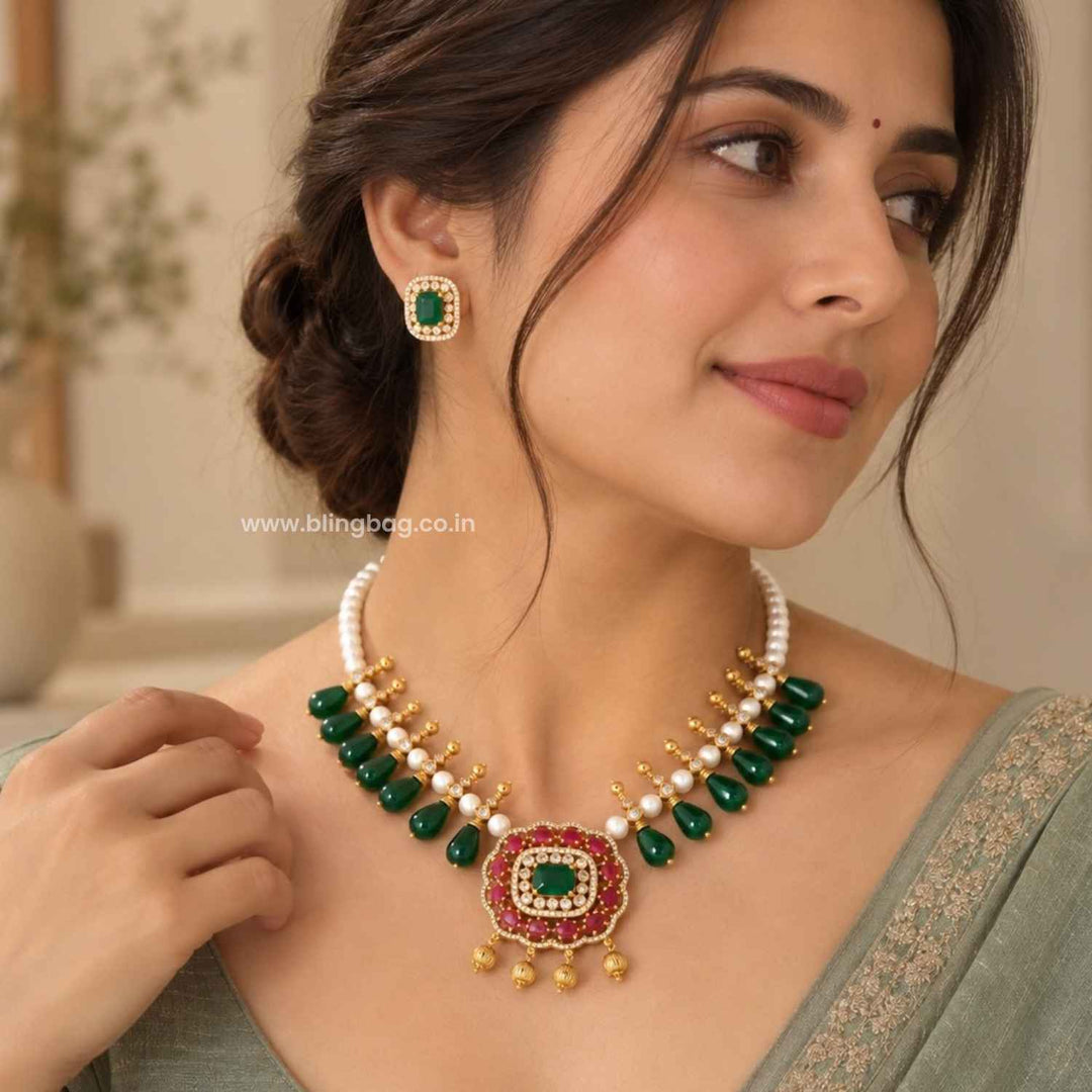 Multicolor Jaya Antique Jewellery Set- New Arrival