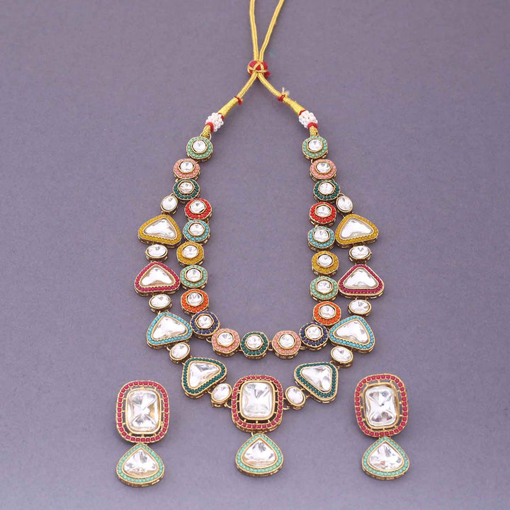 Multicolor Jayanshri Kundan Jewellery Set