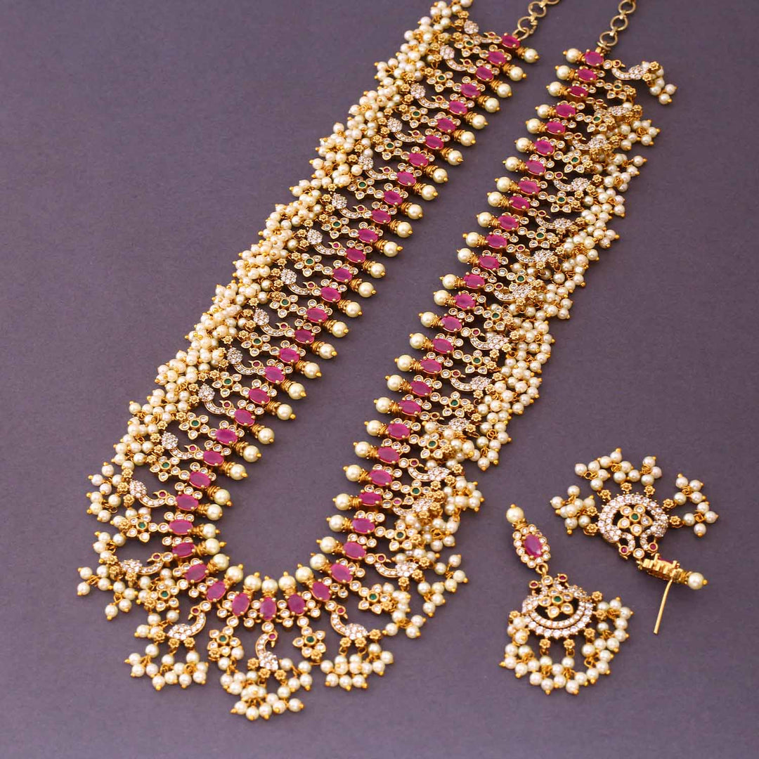 Multicolor Jeevika Antique Jewellery Set - New Arrival