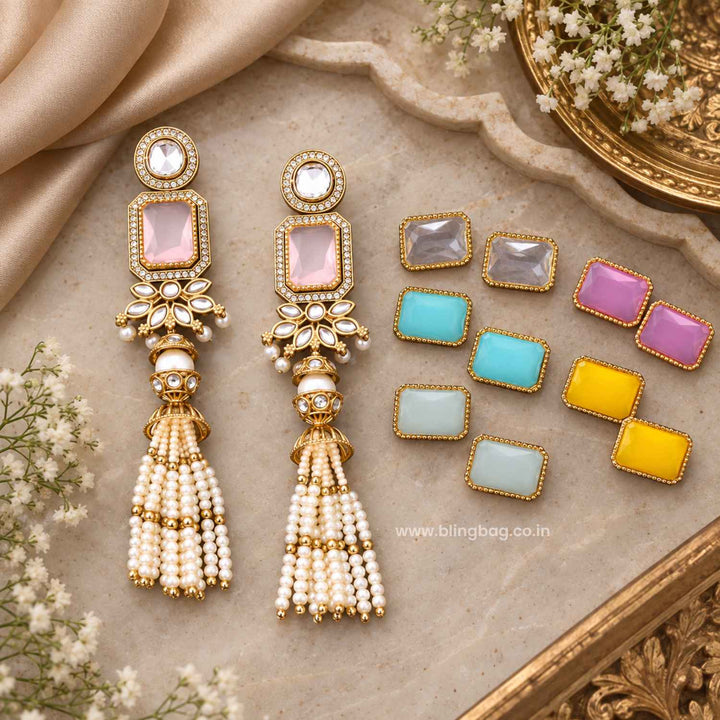 Multicolor Jewel Color Changeable Danglers
