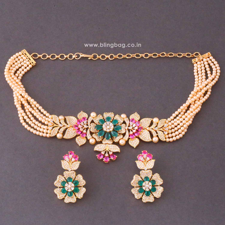Multicolor Juliaia Zirconia Jewellery Set- New Arrivals