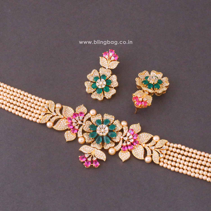 Multicolor Juliaia Zirconia Jewellery Set- New Arrivals