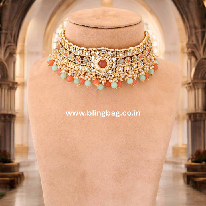 Multicolor Kaira Kundan Jewellery Set