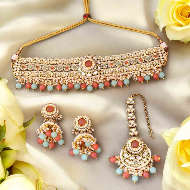 Multicolor Kaira Kundan Jewellery Set