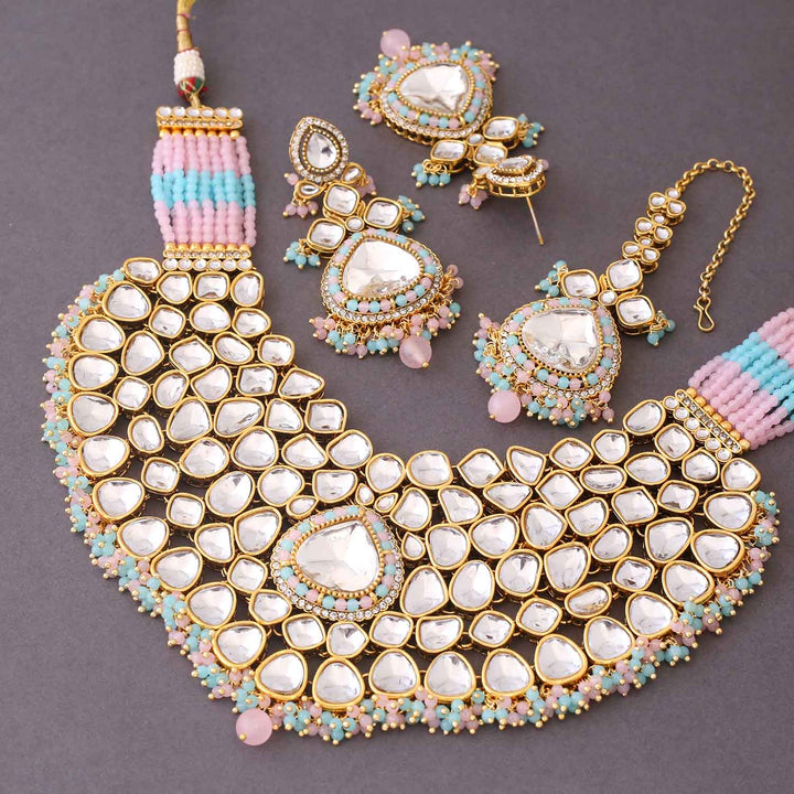 Multicolor Kairavi Kundan Jewellery Set