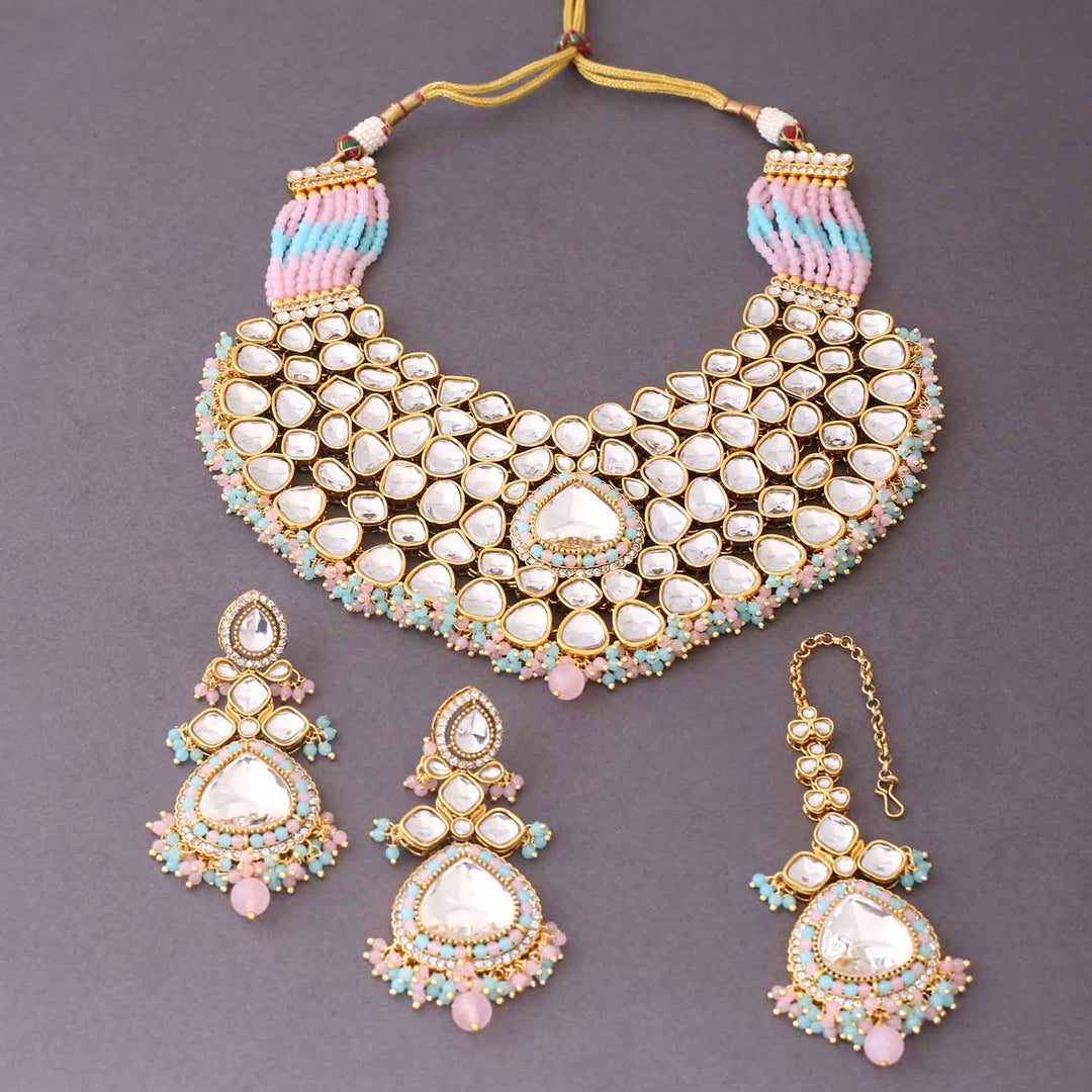 Multicolor Kairavi Kundan Jewellery Set