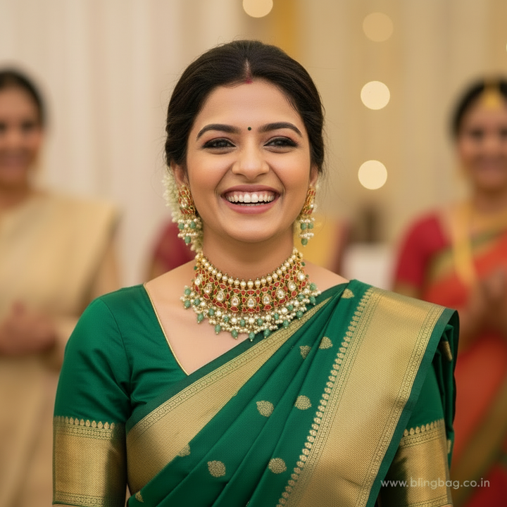 Multicolor Kalindi Antique Jewellery Set - New Arrival