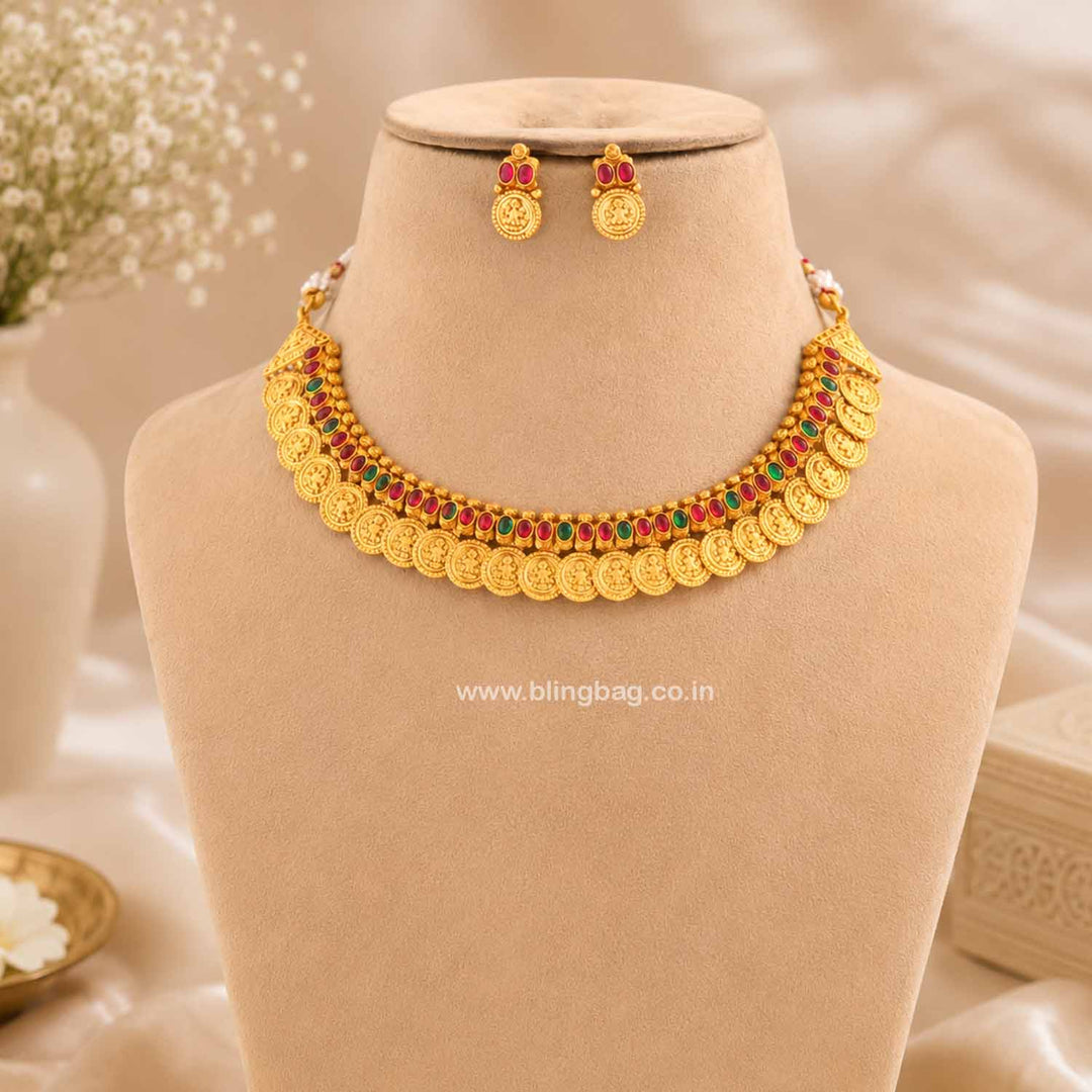 Multicolor Kaliya Temple Jewellery Set- New Arrival