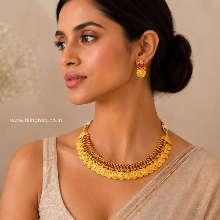Multicolor Kaliya Temple Jewellery Set- New Arrival