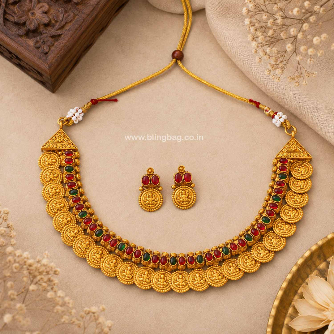Multicolor Kaliya Temple Jewellery Set- New Arrival