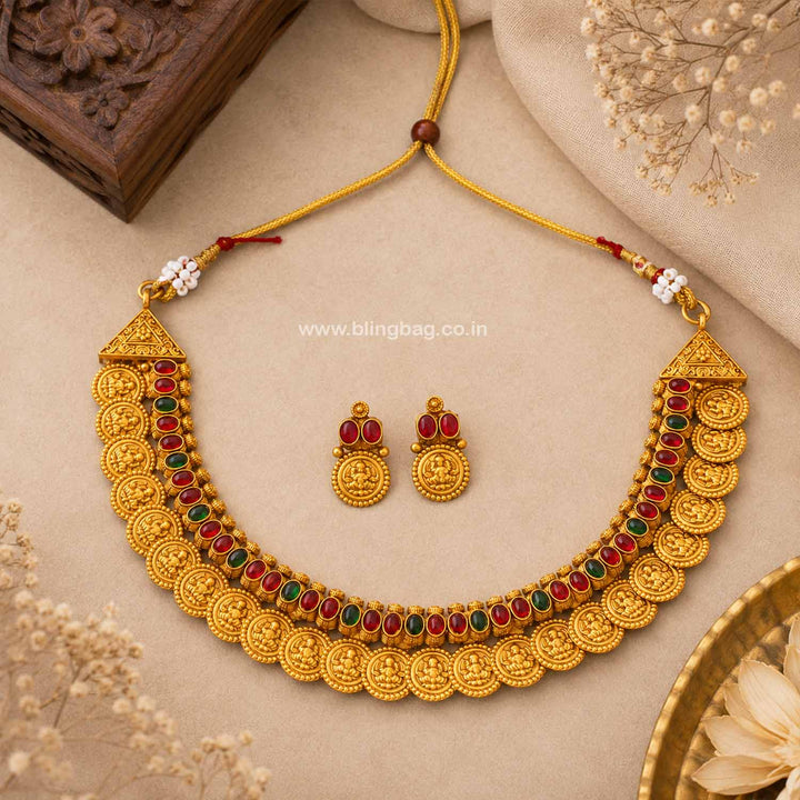 Multicolor Kaliya Temple Jewellery Set- New Arrival
