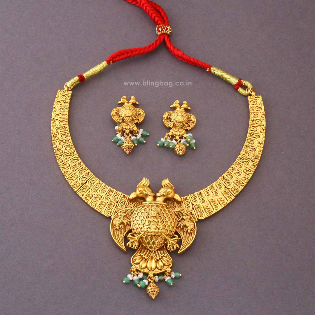 Multicolor Kamakshia Temple Jewellery Set- New Arrival