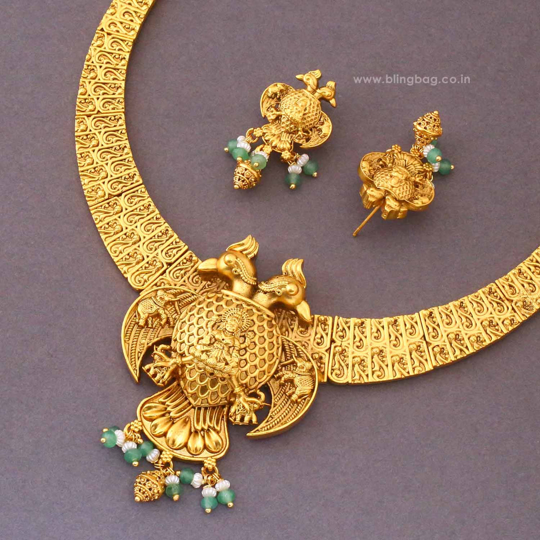 Multicolor Kamakshia Temple Jewellery Set- New Arrival