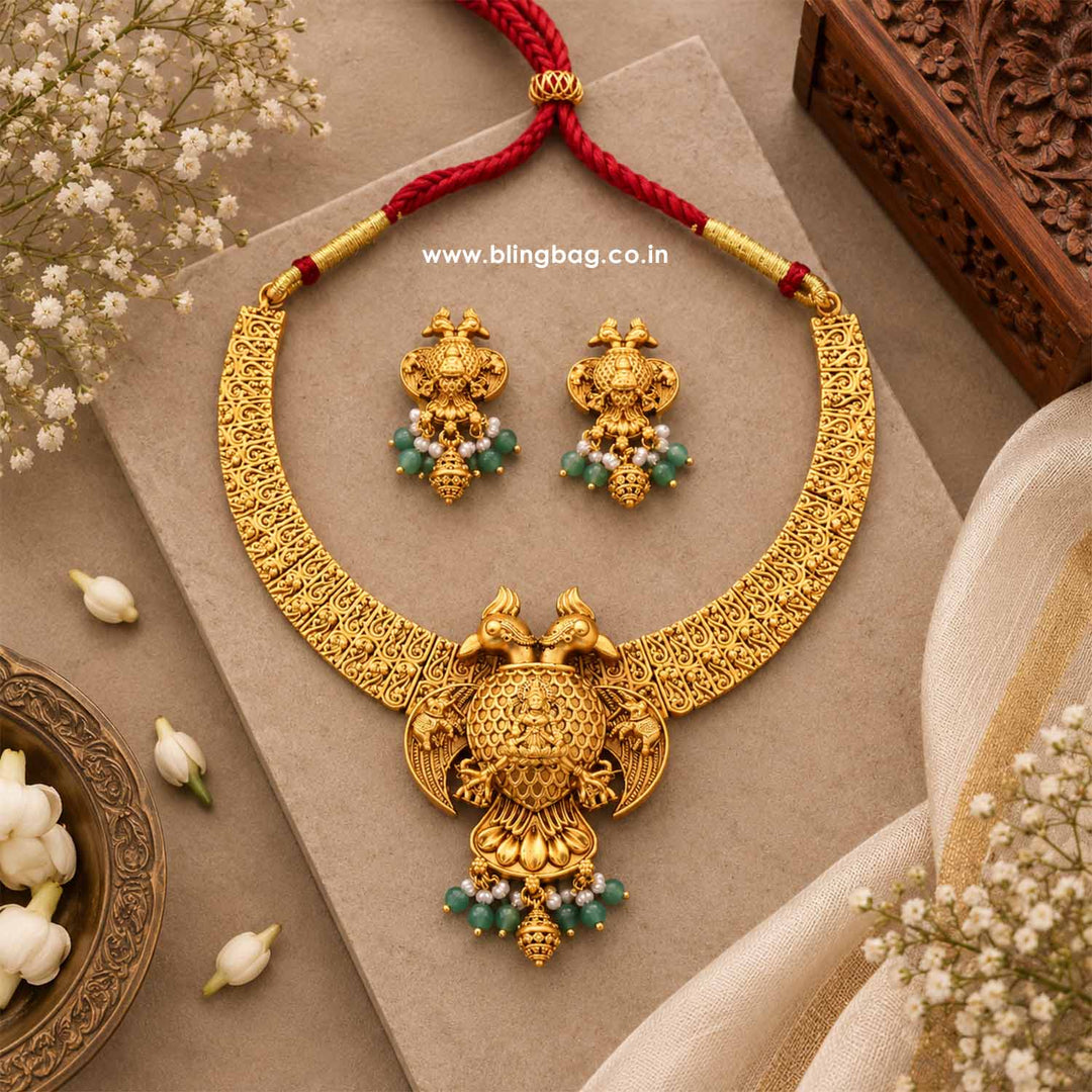 Multicolor Kamakshia Temple Jewellery Set- New Arrival