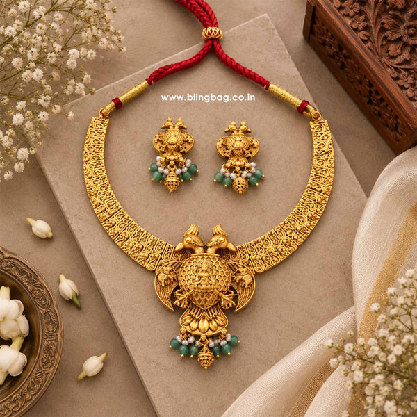 Multicolor Kamakshia Temple Jewellery Set- New Arrival