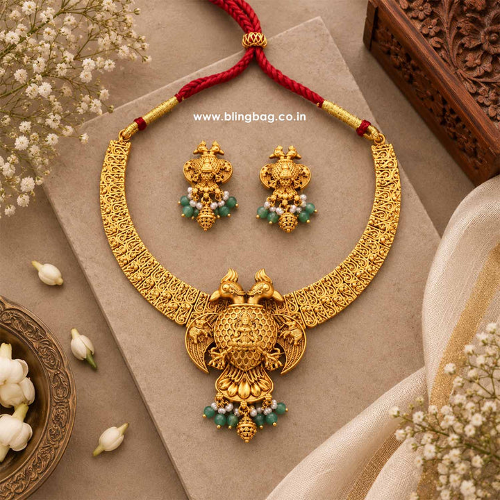 Multicolor Kamakshia Temple Jewellery Set- New Arrival