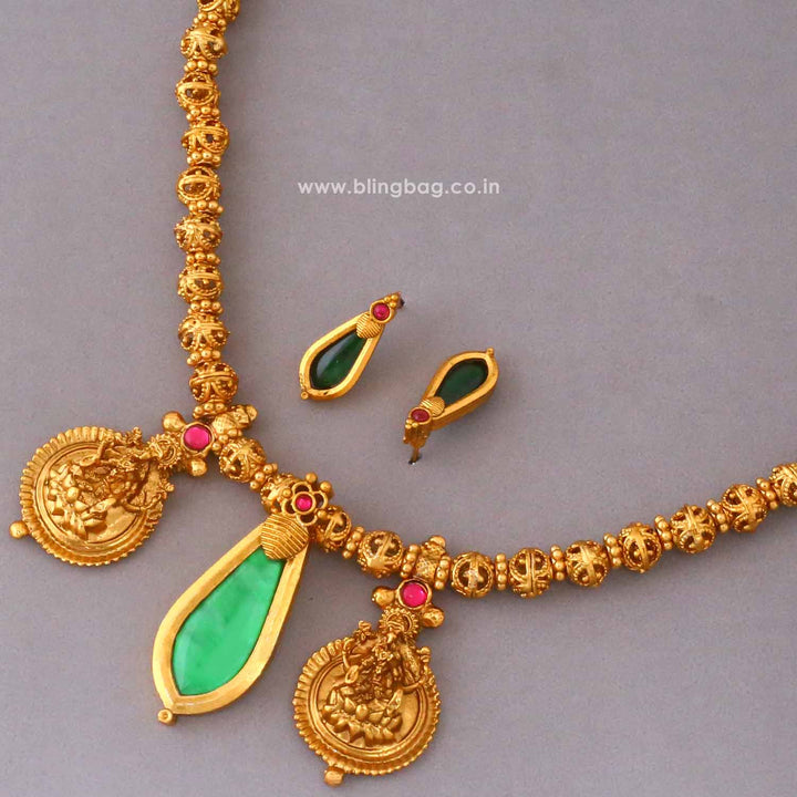 Multicolor Kamalaya Temple Jewellery Set- New Arrival
