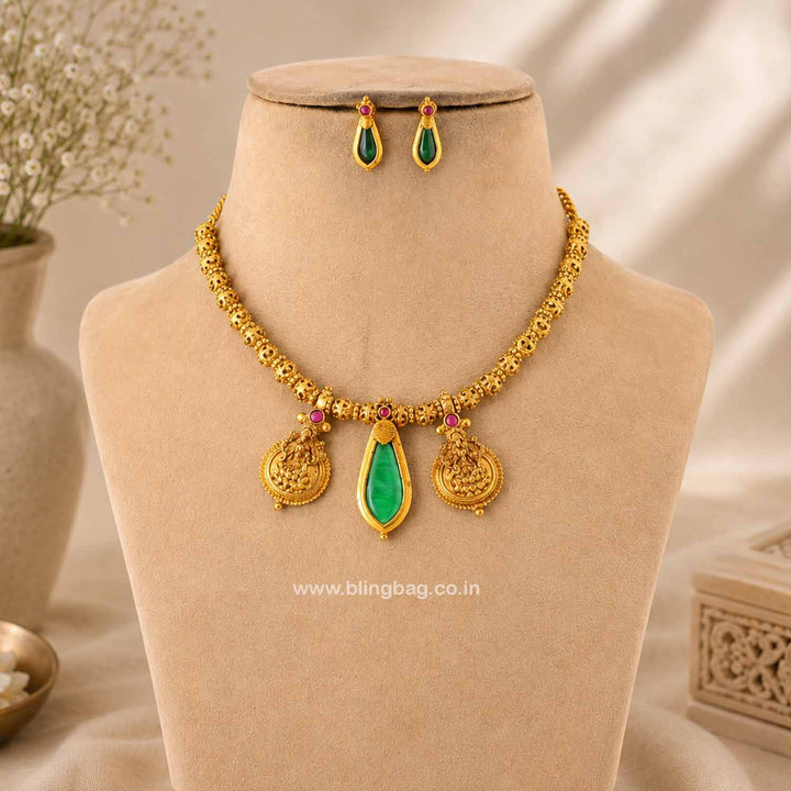 Multicolor Kamalaya Temple Jewellery Set- New Arrival