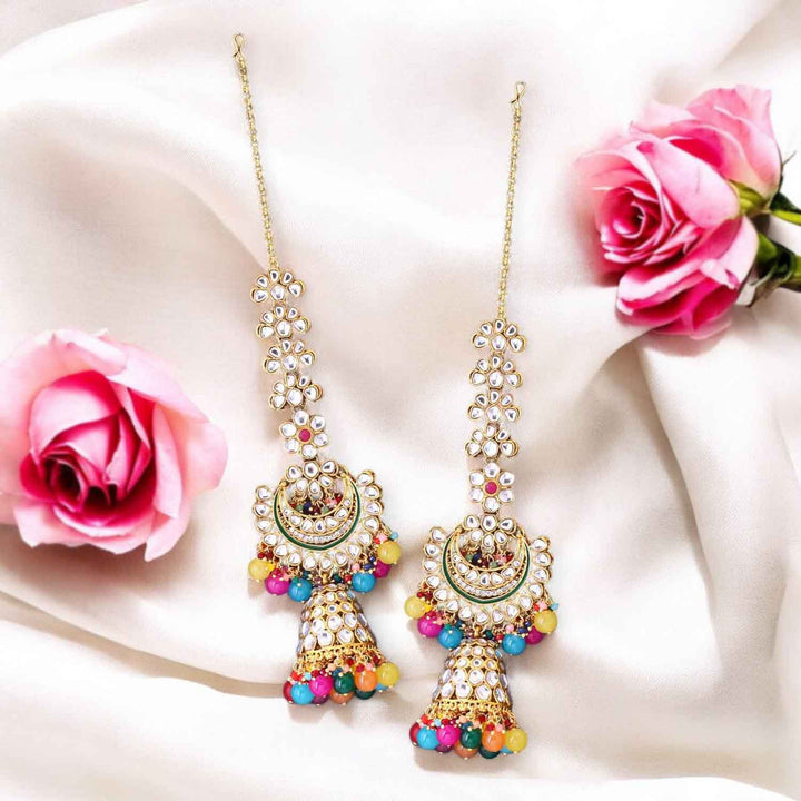 Multicolor Karanja Sahara Jhumkis