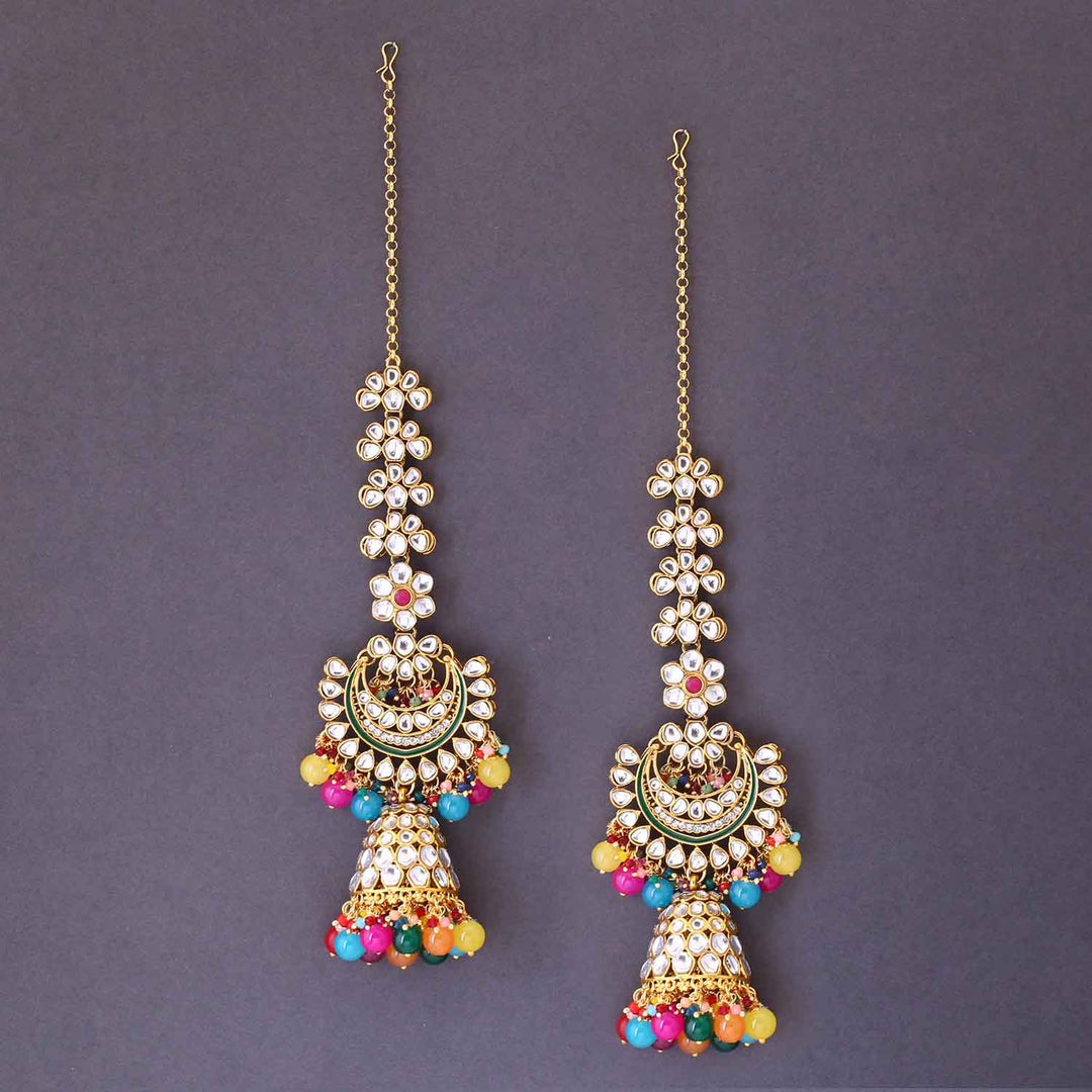 Multicolor Karanja Sahara Jhumkis