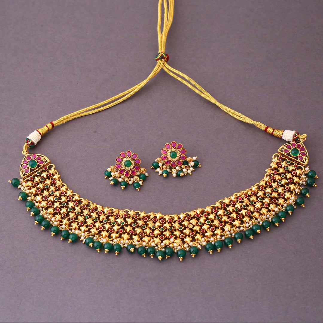 Multicolor Karishma Antique Jewellery Set - New Arrival