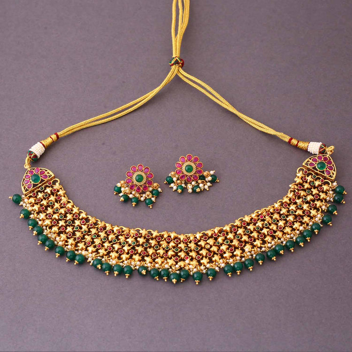 Multicolor Karishma Antique Jewellery Set - New Arrival