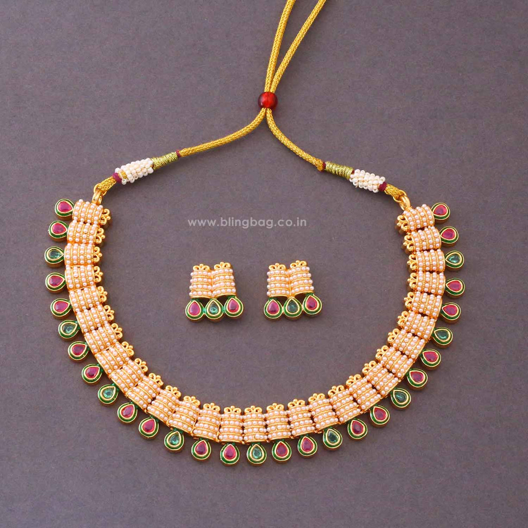 Multicolor Kashika Antique Jewellery Set - New Arrival