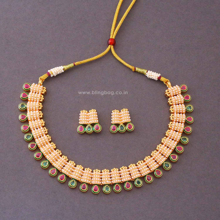 Multicolor Kashika Antique Jewellery Set - New Arrival