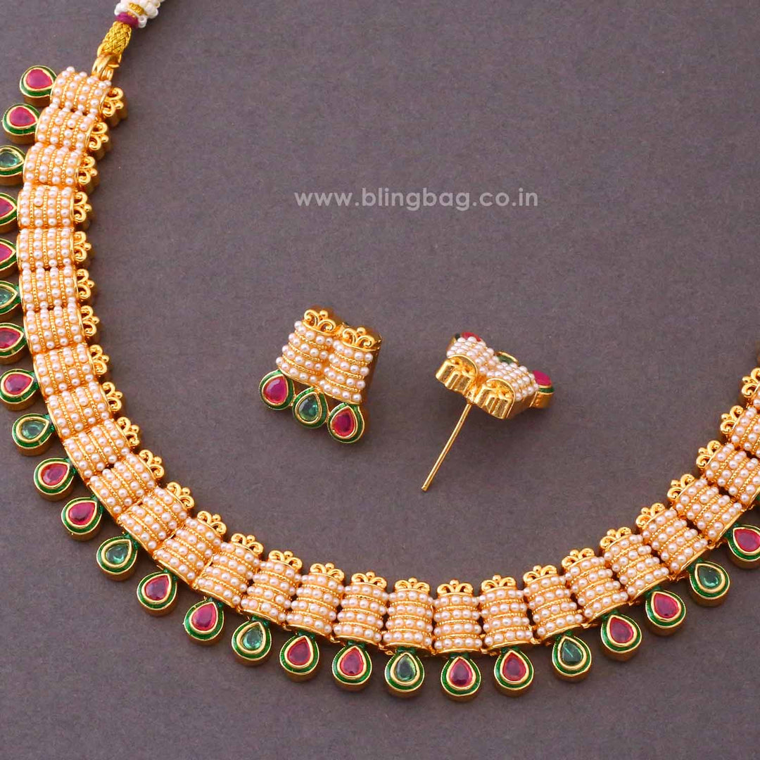 Multicolor Kashika Antique Jewellery Set - New Arrival