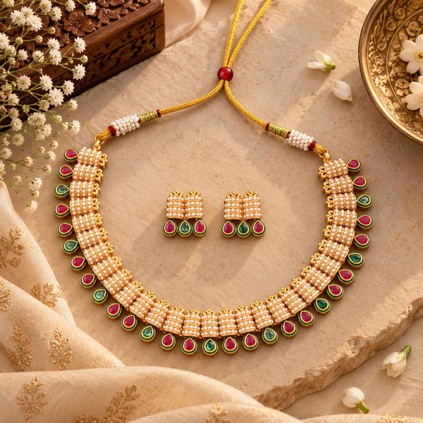 Multicolor Kashika Antique Jewellery Set - New Arrival