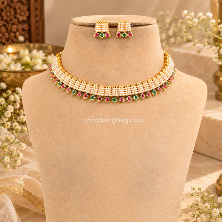 Multicolor Kashika Antique Jewellery Set - New Arrival