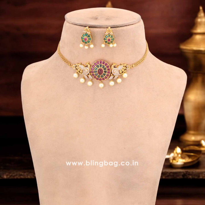 Multicolor Kashum Antique Jewellery Set - New Arrival