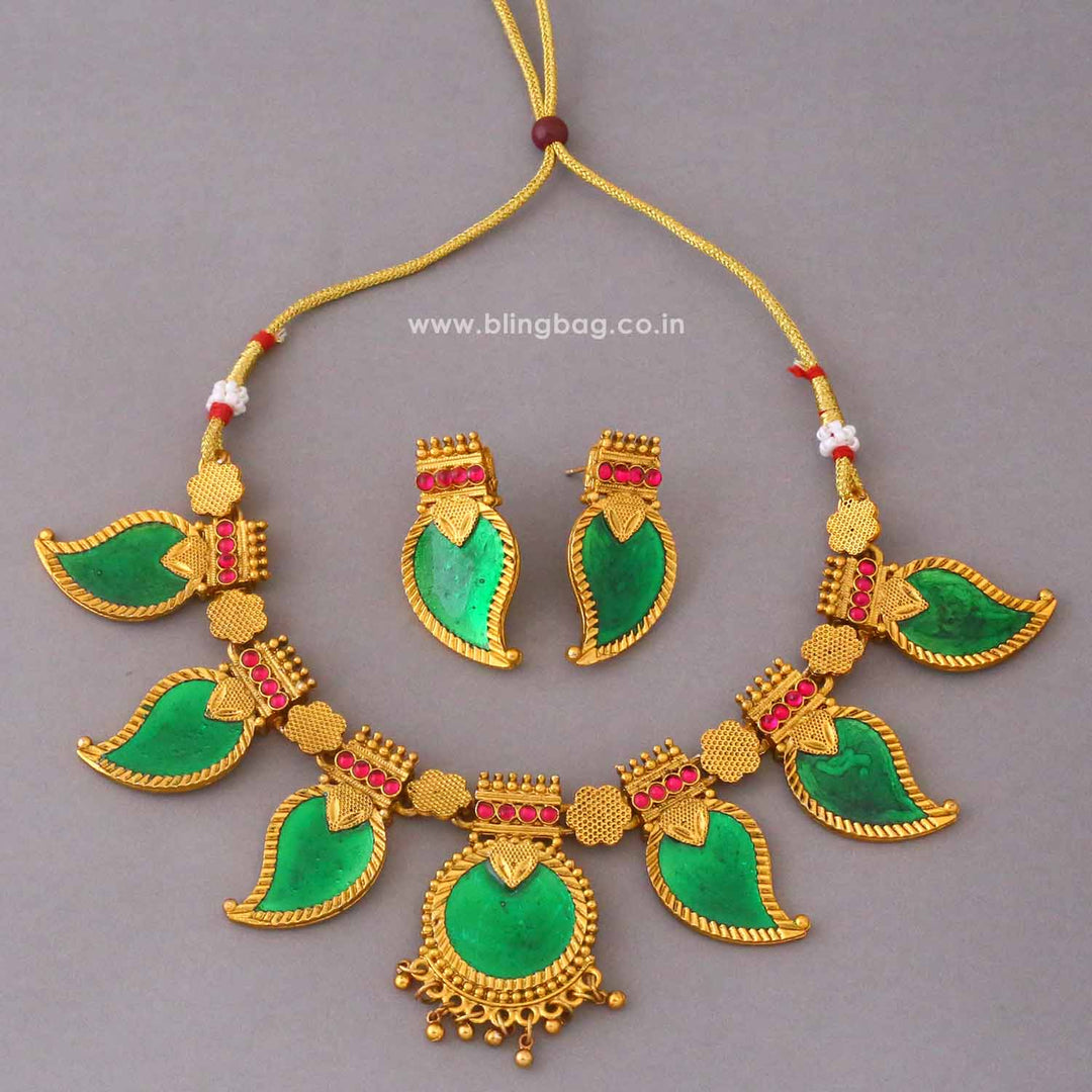 Multicolor Kaverii Antique Jewellery Set- New Arrival
