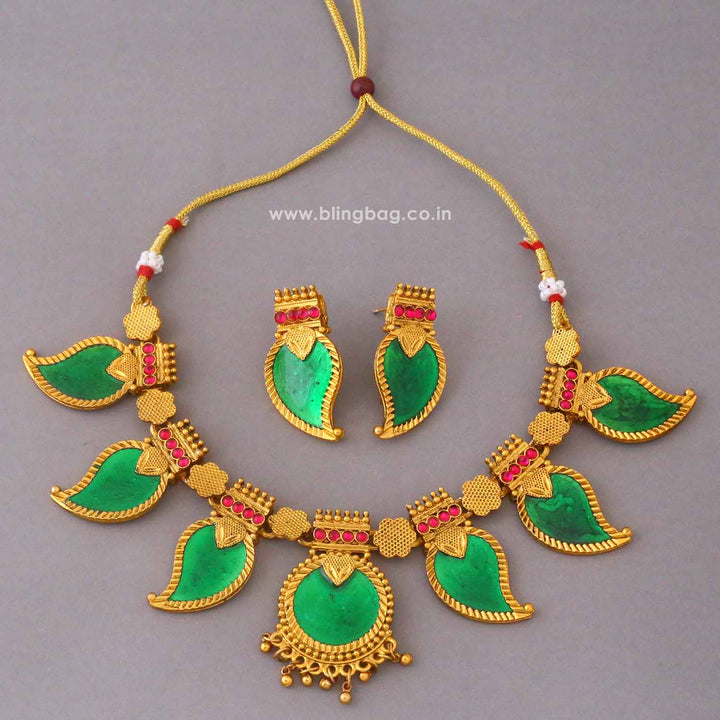 Multicolor Kaverii Antique Jewellery Set- New Arrival