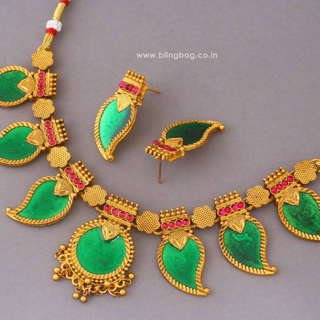 Multicolor Kaverii Antique Jewellery Set- New Arrival