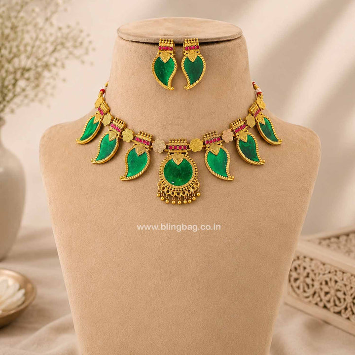 Multicolor Kaverii Antique Jewellery Set- New Arrival